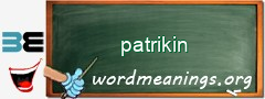 WordMeaning blackboard for patrikin